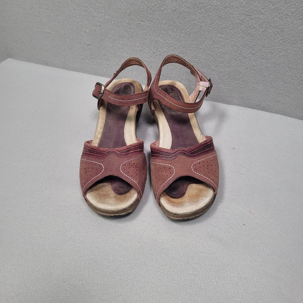 Merrell Luxe Strap Viola Performance Sandals Burgundy Leather J89384 Womens 7